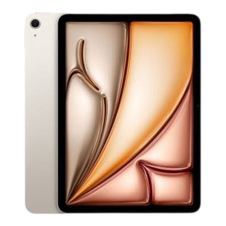 Apple iPad Air 11 (2025) Tablet in Starlight, back and front view